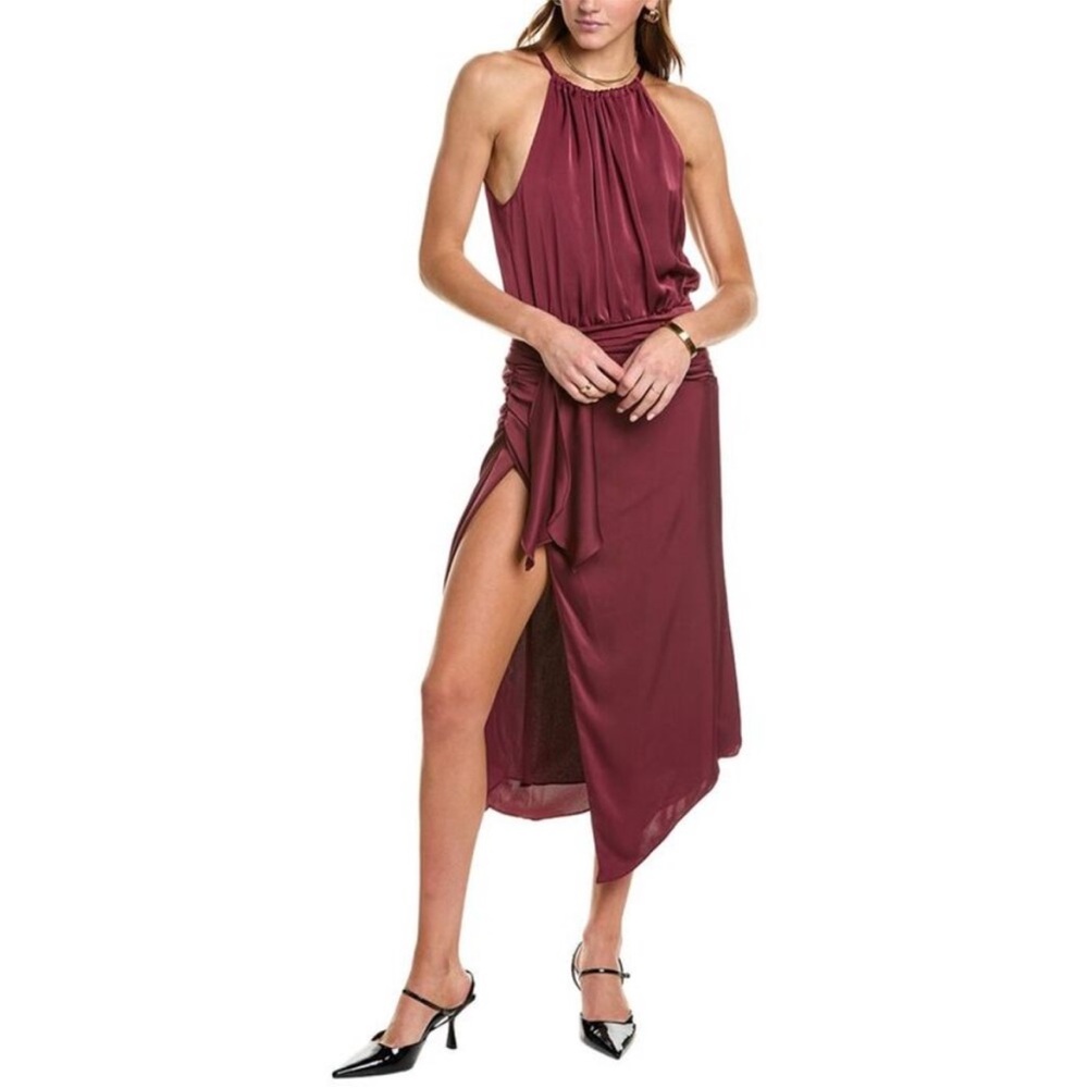 NEW Ramy Brook Amanda Dress Size 12 Cabernet Maroon NWT